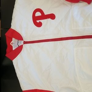 Phillies oversized puffy bomber jacket size large